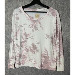 EUC Chaser Womens Long Sleeve Medium Floral Pullover